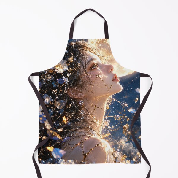 Item preview, Moonlight — Japanese Kintsugi Female Portrait designed and sold by KINTSUGI-LUMI.