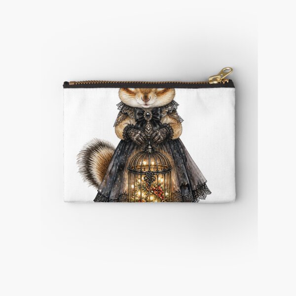 Item preview, Gothic Winter Chipmunk Holding Glowing Lantern Cage designed and sold by takeng07.