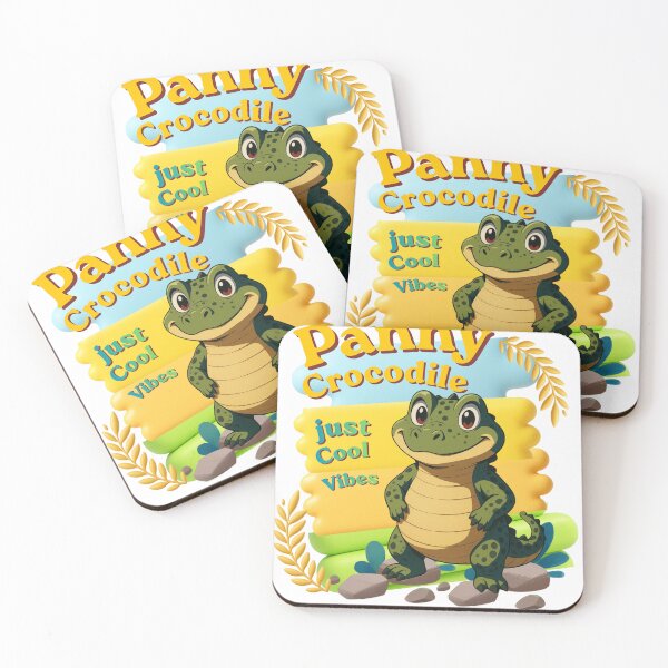 Item preview, Funny Crocodile “Just Cool Vibes” – Cute Retro Animal Gift designed and sold by Zack4Fashion.