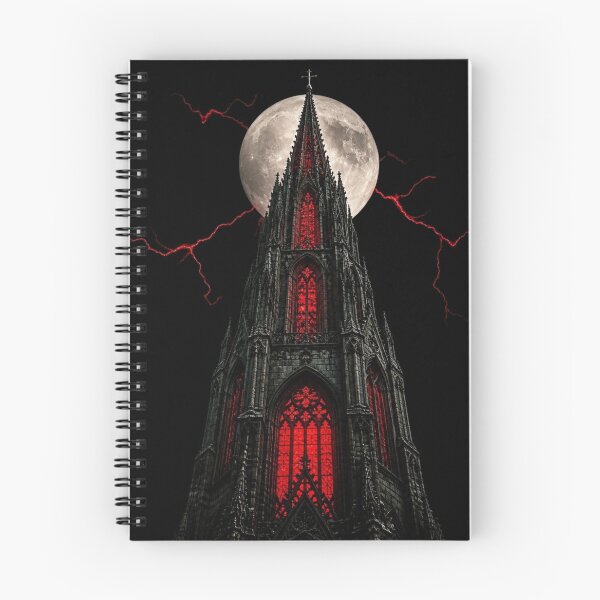 Item preview, Gothic Cathedral Spire Blood Moon Crimson Light Graphic designed and sold by LazyDayzCo.