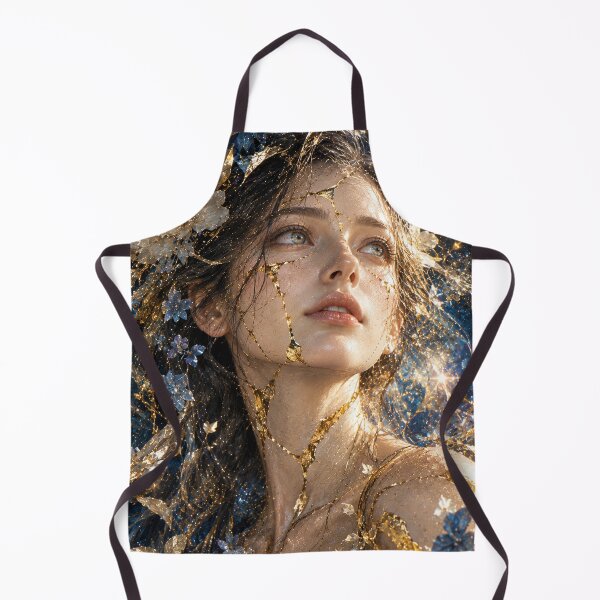 Item preview, Stardust — Japanese Kintsugi Female Portrait designed and sold by KINTSUGI-LUMI.