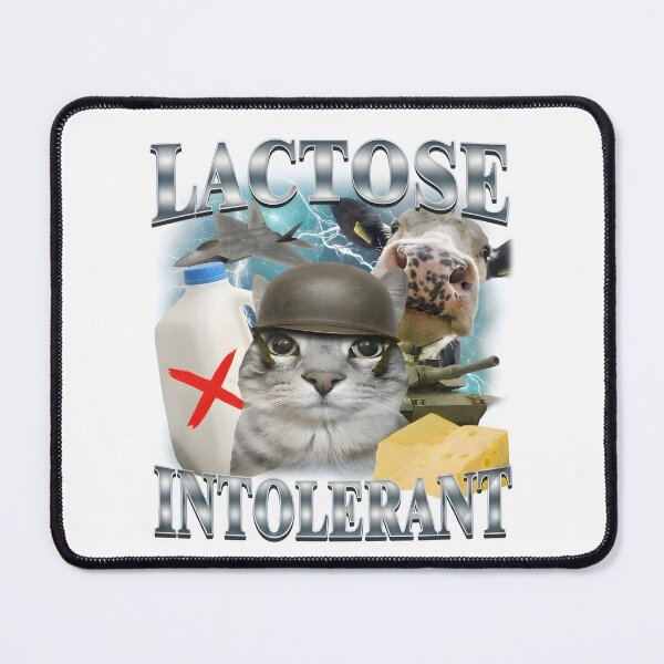 Item preview, Lactose Intolerant Funny Cat Meme designed and sold by Elakhongthe.