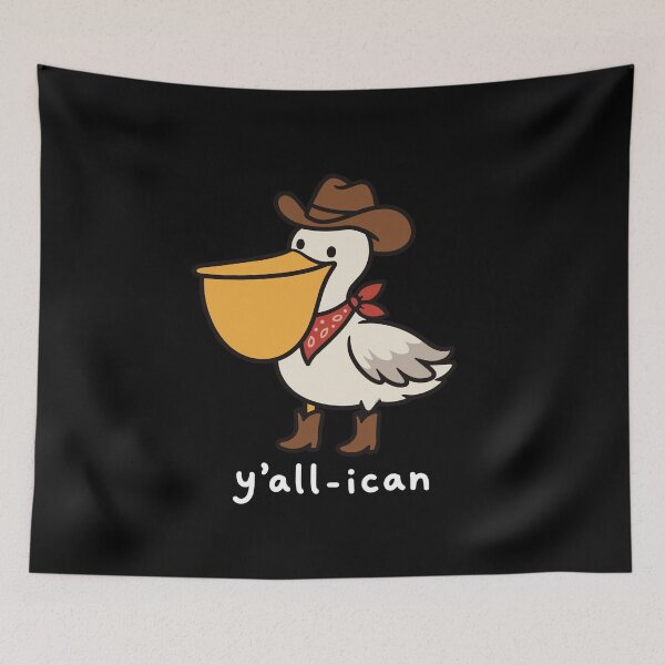 Item preview, pelican x cowboy or cowgirl designed and sold by The  Knick Knack Nook.