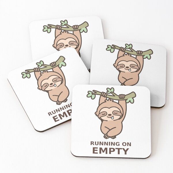 Item preview, Running on Empty - Kawaii Sloth designed and sold by Visual Dept..