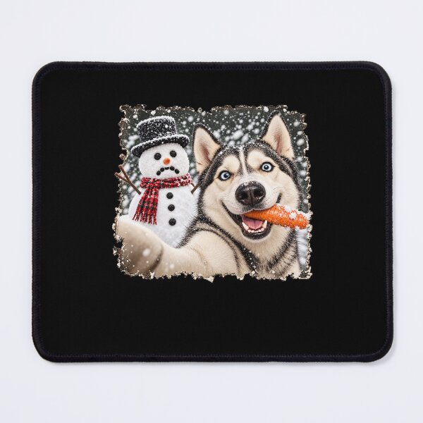 Item preview, Husky Christmas Selfie designed and sold by DogoMalulu.