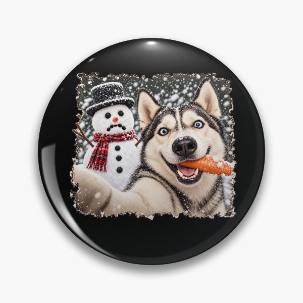 Item preview, Husky Christmas Selfie designed and sold by DogoMalulu.