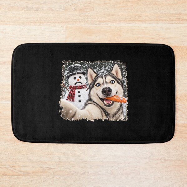 Item preview, Husky Christmas Selfie designed and sold by DogoMalulu.