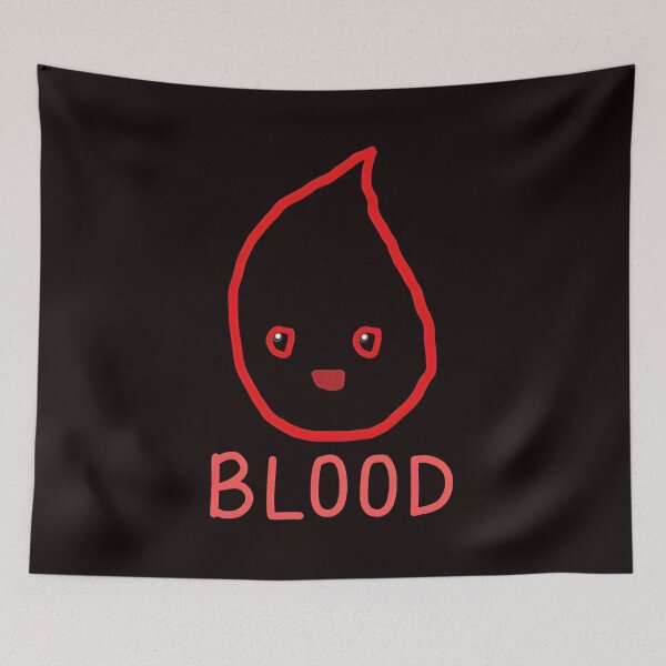 Item preview, Cute Blood Drop Character With 'BLOOD'  designed and sold by theleftyworks.