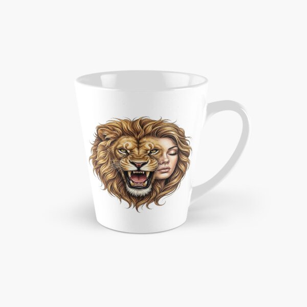 Item preview, Feline Duality — Fusion of Woman's Face and Roaring Lion designed and sold by CHRIST5000.