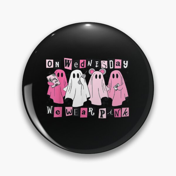 Item preview, On Wednesday We Wear Cute Pink Ghost Halloween designed and sold by Taniyah Gomes.