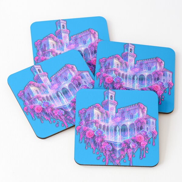Item preview, Vaporwave Melting Venetian Piazza - Neon Antiquity Architecture designed and sold by A E S T H E T A T A G.