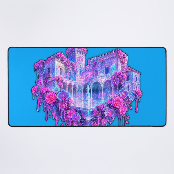Item preview, Vaporwave Melting Venetian Piazza - Neon Antiquity Architecture designed and sold by A E S T H E T A T A G.