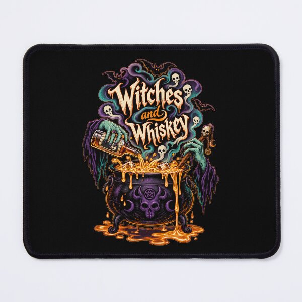 Item preview, Witches and Whiskey Halloween T-Shirt | Gothic Witch Cauldron Whiskey Tee designed and sold by graphic-genie.