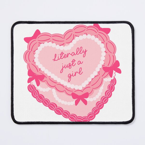 Item preview, Literally Just a Girl Pink Coquette Bow Heart Cake designed and sold by hey it's roco.