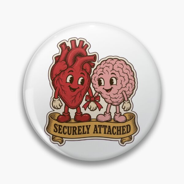 Item preview, Psychology Valentines Securely Attached | Funny Attachment Styles Brain and Heart designed and sold by StickyGuys.
