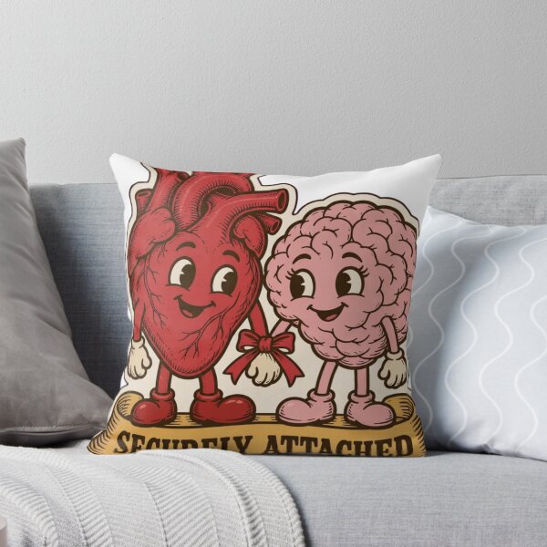 Item preview, Psychology Valentines Securely Attached | Funny Attachment Styles Brain and Heart designed and sold by StickyGuys.