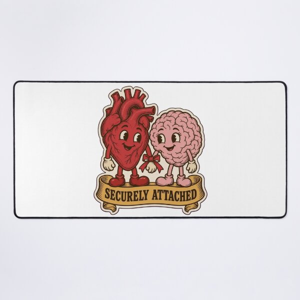 Item preview, Psychology Valentines Securely Attached | Funny Attachment Styles Brain and Heart designed and sold by StickyGuys.