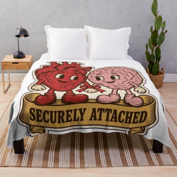 Item preview, Psychology Valentines Securely Attached | Funny Attachment Styles Brain and Heart designed and sold by StickyGuys.