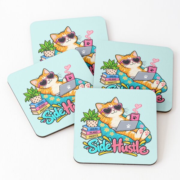 Item preview, Side Hustle Cat - Work From Home Funny Cat Design designed and sold by Myra365Art.