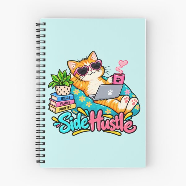 Item preview, Side Hustle Cat - Work From Home Funny Cat Design designed and sold by Myra365Art.