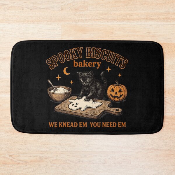 Item preview, Spooky Biscuits Bakery Cat Kneading Ghost Dough Halloween Funny designed and sold by Zizo-DR44.