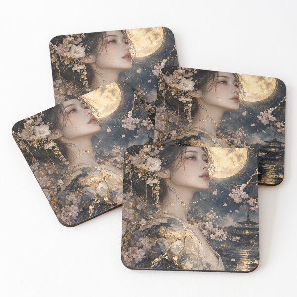 Item preview, Moon Shadow — Japanese Kintsugi Princess designed and sold by KINTSUGI-LUMI.