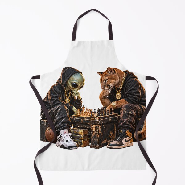 Item preview, The Alien and the Puma play Chess designed and sold by OFF-CTR.
