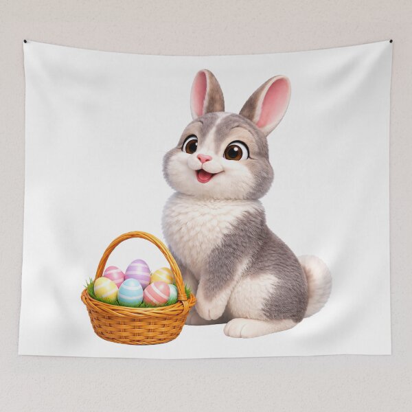 Item preview, Netherland Dwarf Rabbit Easter Basket designed and sold by Sillytoe.
