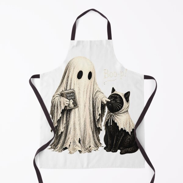 Item preview, Vintage Halloween Spooky Book Ghost with Black Cat Boo-p T-Shirt designed and sold by Serhotep.