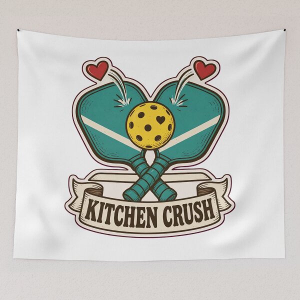 Item preview, Pickleball Valentines Kitchen Crush | Funny Pickleball Paddle Heart Valentine designed and sold by StickyGuys.