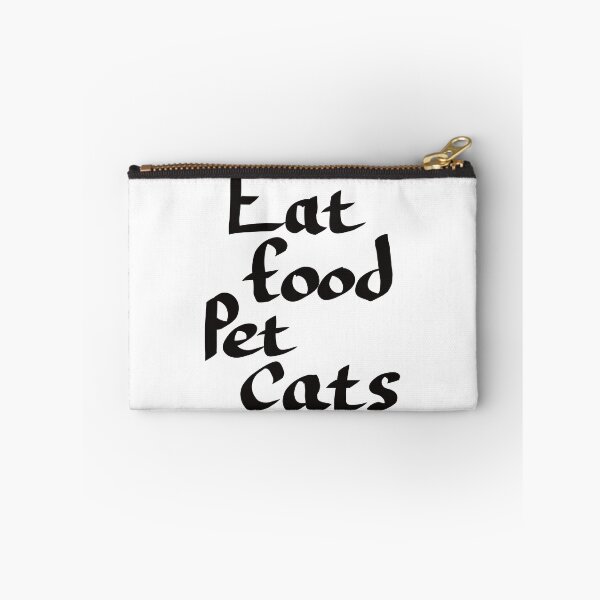 Item preview, Eat Food Pet Cats, Black Text designed and sold by TuulaniMakes.