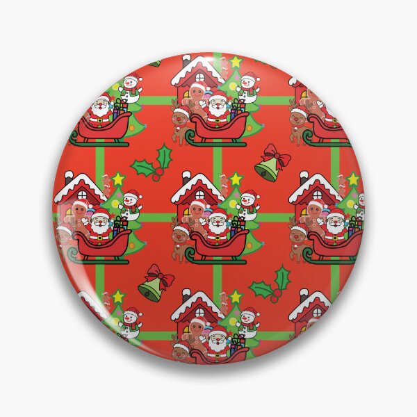 Item preview, Santa in sleigh and gingerbread house Christmas seamless pattern designed and sold by PowerAntShop.