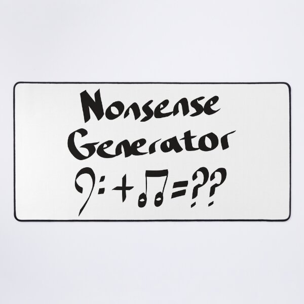 Item preview, Nonsense Generator, Black Text designed and sold by TuulaniMakes.