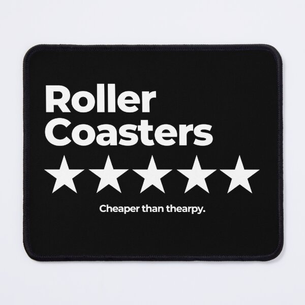 Item preview, Roller Coasters Cheaper Than Therapy Five‑Star Minimalist Design designed and sold by Coaster Culture Industries.
