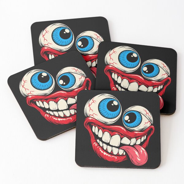 Item preview, Funny Halloween Monster Face Shirt – Creepy Googly Eyes & Crazy Grin designed and sold by JonelCrafts.