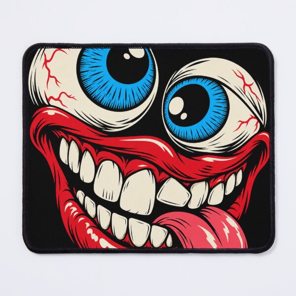 Item preview, Funny Halloween Monster Face Shirt – Creepy Googly Eyes & Crazy Grin designed and sold by JonelCrafts.