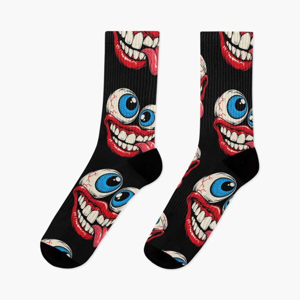 Item preview, Funny Halloween Monster Face Shirt – Creepy Googly Eyes & Crazy Grin designed and sold by JonelCrafts.