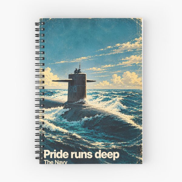 Item preview, Nuclear Submarine Vintage Navy Poster – Pride Runs Deep designed and sold by ArtVectorXO.