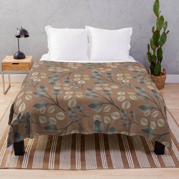 Item preview, Botanical Foliage Muted Warm Latte Brown Seamless Pattern Art designed and sold by ​Jyoti Digital Artist.
