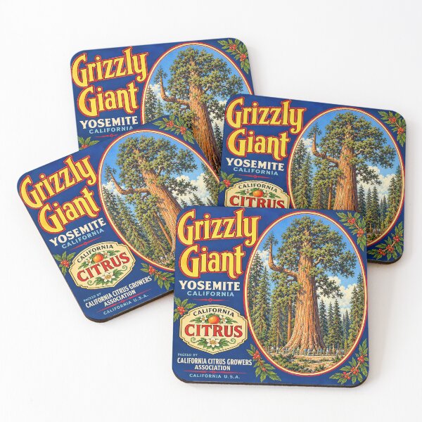 Item preview, Grizzly Giant - Vintage California Citrus Label designed and sold by Grove of Things.