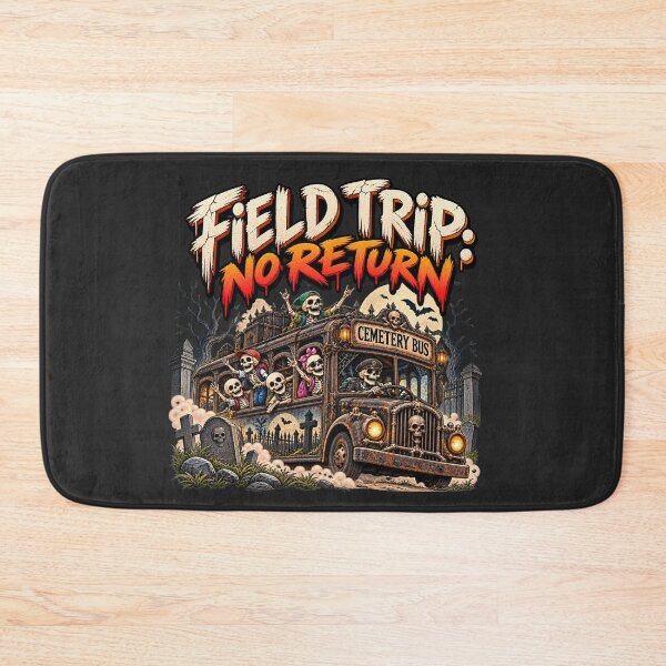 Item preview, Field Trip No Return Skeleton Cemetery Bus Halloween Graphic Design designed and sold by MagicMakerPh.