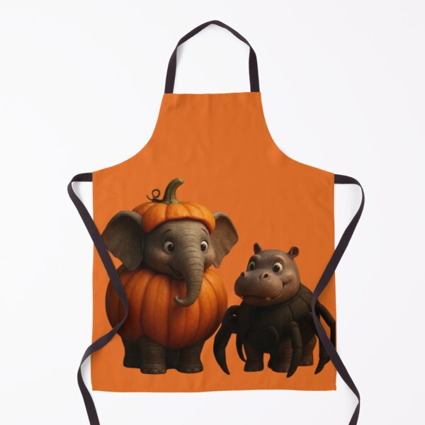 Item preview, Pumpkin Elephant & Spider Hippo Halloween Squad | Adorable Halloween Animals designed and sold by Catfcreations.