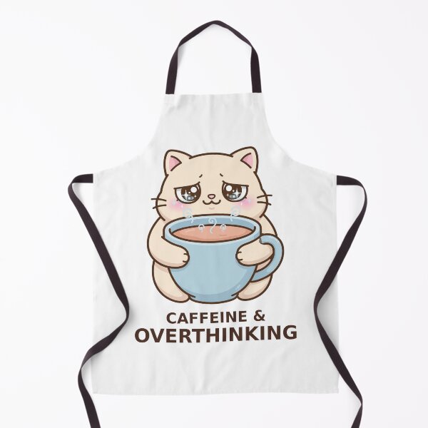 Item preview, Caffeine and Overthinking - Kawaii Cat designed and sold by Visual Dept..