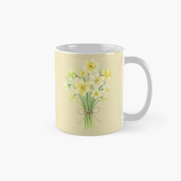 Item preview, Vintage Watercolor Daffodil Bouquet Botanical Spring Floral Art designed and sold by bvdesignart.
