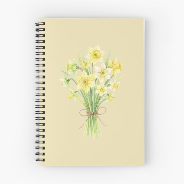 Item preview, Vintage Watercolor Daffodil Bouquet Botanical Spring Floral Art designed and sold by bvdesignart.