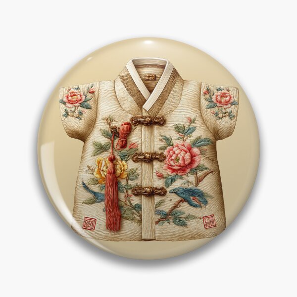 Item preview, Elegant Floral Embroidered Korean Hanbok Jacket designed and sold by colorful-white.