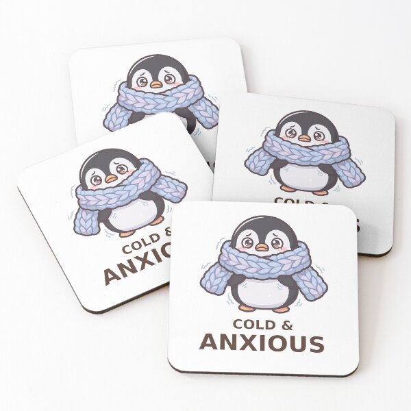 Item preview, Cold and Anxious - Kawaii Penguin designed and sold by Visual Dept..