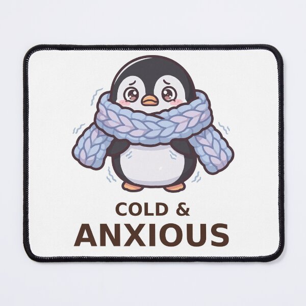 Item preview, Cold and Anxious - Kawaii Penguin designed and sold by Visual Dept..