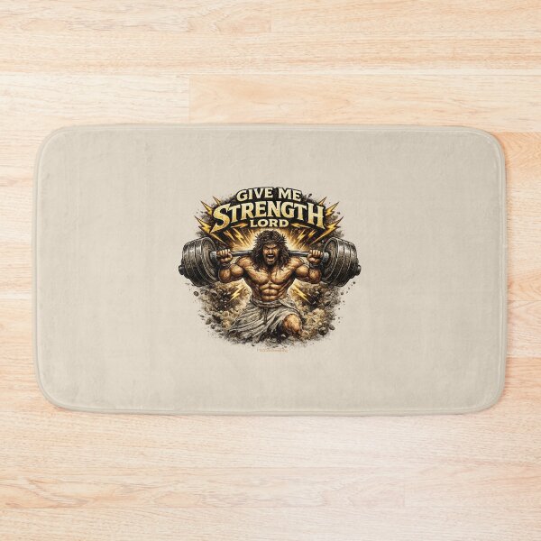 Item preview, Give me strength Lord Christian gym weight lifting Jesus may your faith be Strong designed and sold by FTLOG.