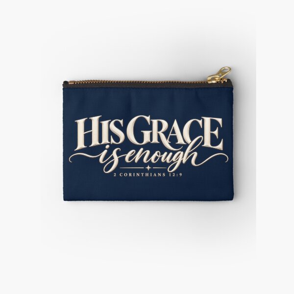 Item preview, His Grace Is Enough – 2 Corinthians 12:9 Christian Bible Verse designed and sold by HO•Designs.